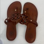 Tory Burch  Leather Strap dark golden brown flats sandals size 9 Photo 6