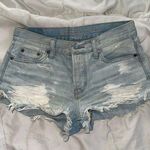 American Eagle  distressed denim shorts. Size 0 Photo 0