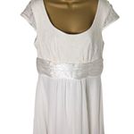 Teeze Me Vintage Y2K Fit & Flare Mini Dress Crisscross Back Lace Bodice White 13 Photo 0
