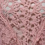 Buckle  Moa Moa peach lace crochet neck blouse size medium Photo 2
