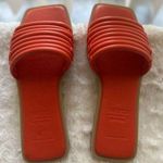 Dolce Vita Orange Sandals with Ribbed Strap Size 6 Photo 0