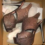 Charlotte Russe  Cookie Heels. Glitter bronze. Size 6 Photo 0
