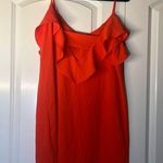 Felicity and Coco Isabella Ruffle Trim Dress L Slipdress Fire Coral New Orange Size L Photo 0