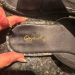 Quipid Boutique Black Leather Slides Sz 7  Photo 2