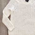 H&M white loose knot pullover sweater size S Photo 2