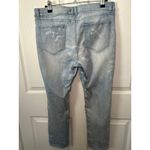 New‎ York & Company Skinny Jeans Mid Rise Bleach Wash Denim Size 10 Blue Photo 2