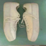 Nasty Gal White Chunky Platform Canvas Sneakers Size 6 Photo 3