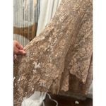 None Vintage Boho Lace Midi Dress Bridesmaid Victorian S/M Photo 4