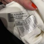 Tahari NWT Crepe Asymmetric Pleated Belt Blazer/Blouse cover jacket avant-garde Futuristic Minimalist Modern Tomboy Masc Boss Lady Work Office Photo 6