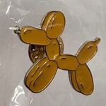 Fun Art Balloon Dog Pin‎ Brooch Lapel Pin Cute Puppy Dog Lover Gift Gold Photo 0