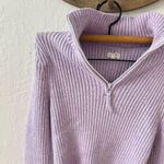 Aerie late night quarter zip sweater lilac purple butter soft form fit M Photo 2