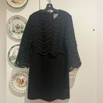 NEW Lela Rose Couture Black Dress with Lace Overlay and Sleeves Size 8 Photo 2