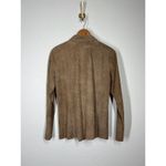 Margaret Godfrey Floral Embossed Leather Top Medium M Tan Western Boho Flare Photo 4