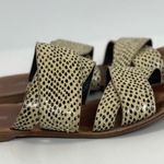 Diane Von Furstenberg Diane Von Furstenburg Polka Dot Cross Strap Slides Black Cream Size 8.5 Photo 3