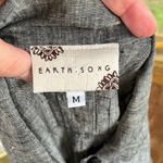 Earth Song Women's Grey 100% Linen Lightweight Jacket Size M Gray Size M Photo 6