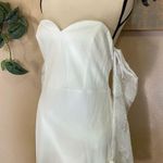 Lulus NWOT Everlasting Desire White Mesh Pearl Off-the-Shoulder Maxi Dress Photo 2