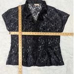 Victoria's Secret 90s Vintage  Gold Label Lace and Satin Top Black Large Photo 5