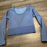 Aerie  Blue Ribbed Long Sleeve Top Photo 0