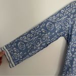 Gretchen Scott Designs Blue Floral V Neck Tunic Top Coverup Photo 5