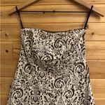 Ruby Rox Y2K  Small Brown White Paisley Polka Dot Strapless Dress Homecoming Prom Photo 4