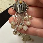 Rhinestone & Bead Beaded Dangles Clip On Earrings Photo 10