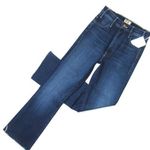 NWT Mother Hustler Ankle Fray in Home Movies High Rise Boot Crop Jeans 31 Blue Photo 0