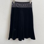 Amy Byer Vintage 90s Black Velvet Silver Glitter Waistband Wide Leg Capri Pants Photo 1