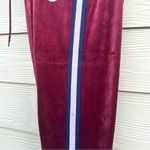 True Religion Velour Track Suit Womens Sz XL Burgundy Zip Up Retro Streetwear Photo 3
