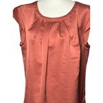 Liz Claiborne  Womens S Brown Rust silk Satin Styles Sleeveless blouse shell Photo 1