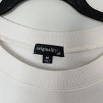 Dry Goods  Womens Off-White Graphic Crewneck Sweater Sz M Photo 1