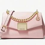 Michael Kors  Purse crossbody in pink color and gold chain adorable Photo 0