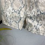 GRLFRND  Alyssa Tan & Gray Python Snake Print Denim Mini Skirt 26 S Photo 4
