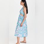 NWT PLAYA LUCILA Cutout Halter Printed Dress Green Small Photo 82