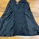 Victoria's Secret Black Lace Trim Cami Slip Dress Nightgown Size Small Satin Photo 3