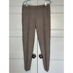 St. John Brown Jennifer Pants Wool Blend Tapered Stitched Front Seam Size 8 Photo 2