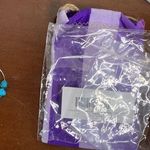 Rachel Maddison Reconstituted Turquoise & Sterling Silver Taos Hoop Drop Earring Blue Photo 2