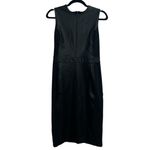 Spanx  Leather-Like Combo Sheath Dress In Luxe Black Photo 3