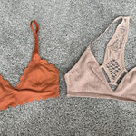 Free People Two‎ 2  Bra Bralets Xs Orange Beige Photo 0