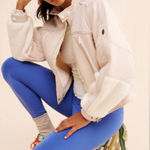 Free People NWT On Your Mark Moto Fleece Jacket Photo 0