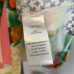 Fate Blouse Patchwork Print Tie Neck Size Large Rayon Sleeveless Padded Shoulder Green Photo 9