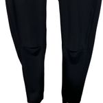 Mono b Women's Black‎ Stretch Leggings with Split Knee Zipper in Back Size L Black Size L Photo 2