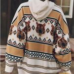Free People Movement NEW  Sprint To The Finish Printed Hoodie Tiger Photo 4