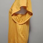 New York Laundry  Yellow Crochet Square Neck Crinkle Knit Top Size Medium Photo 2