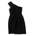 BCBGMAXAZRIA  Black Asymmetrical One-Shoulder Cocktail Dress Photo 3