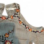 Blu Pepper  Blue Embroidered Cold Shoulder Bell Sleeve Dress Aritzia Sz M Photo 1