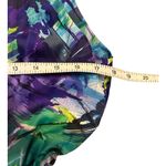 Rachel Pally Green Purple Abstract Watercolor 100% Silk Tank Mini Dress SMALL Photo 4
