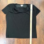 Jaclyn Smith COLLECTION, silver glitter, black short sleeve top, plus size XXL Photo 6