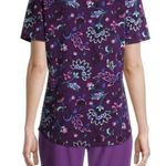 Scrub Star womens Top Purple Floral Size M Light Weight New Photo 5