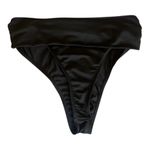 Fold over black bikini bottoms Medium very cheeky Brazilian cut high waisted​ Photo 0