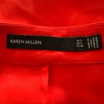 Karen Millen  Wrap Front Romper Playsuit Size 4 Red Short Sleeve Tailored Chic Photo 10